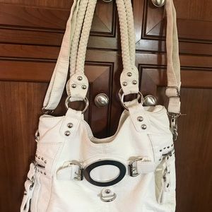 Black River Purse. White Wilson leather